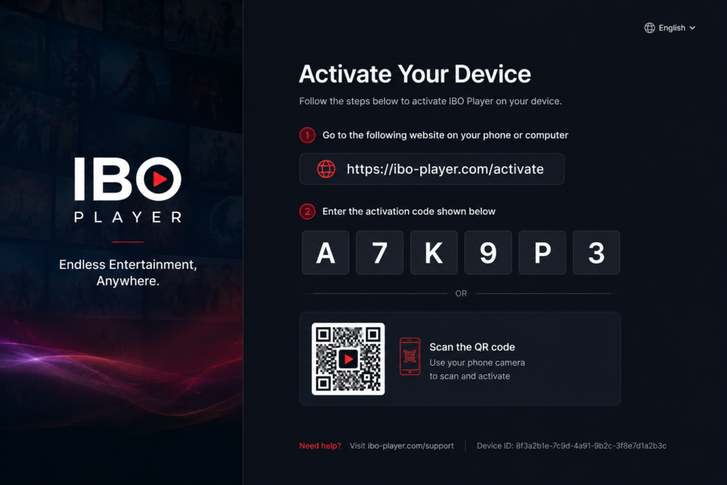 IBO Player activeren met Device ID en Device Key op Samsung Smart TV